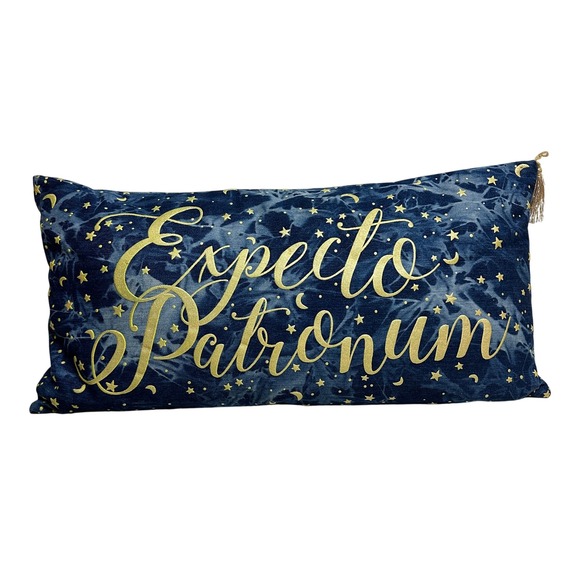 Pottery Barn Teen Harry Potter Expecto Patronum Lumbar Pillow w/ Insert 12"x24" - Picture 1 of 3